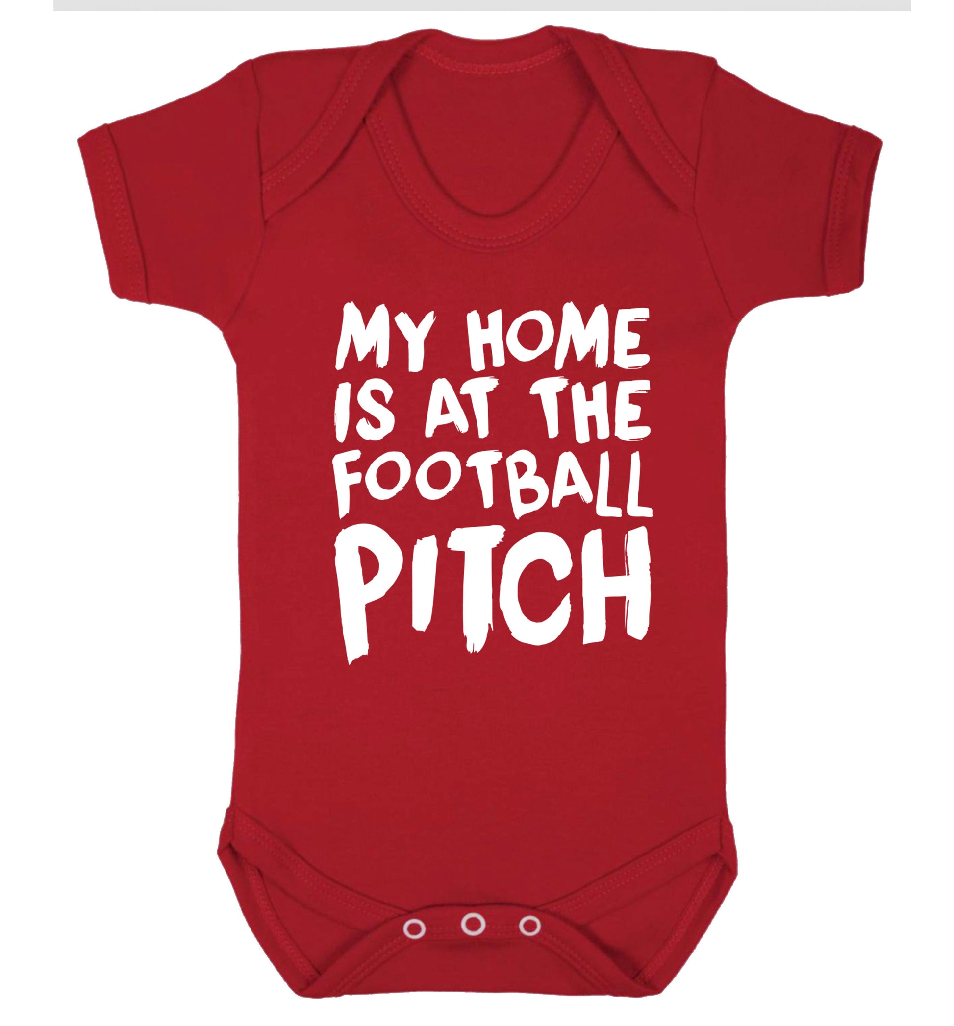 My home is at the football pitch Baby Vest red 18-24 months