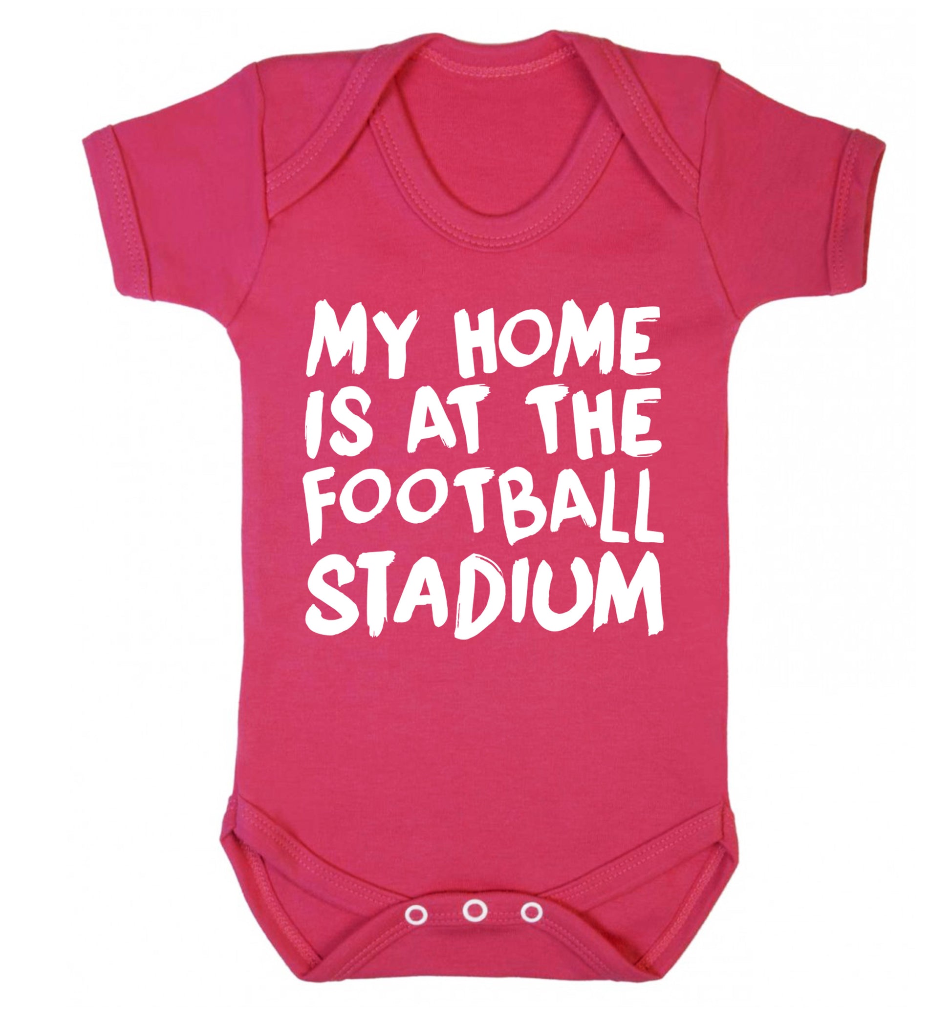 My home is at the football stadium Baby Vest dark pink 18-24 months