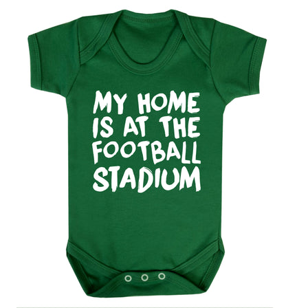 My home is at the football stadium Baby Vest green 18-24 months