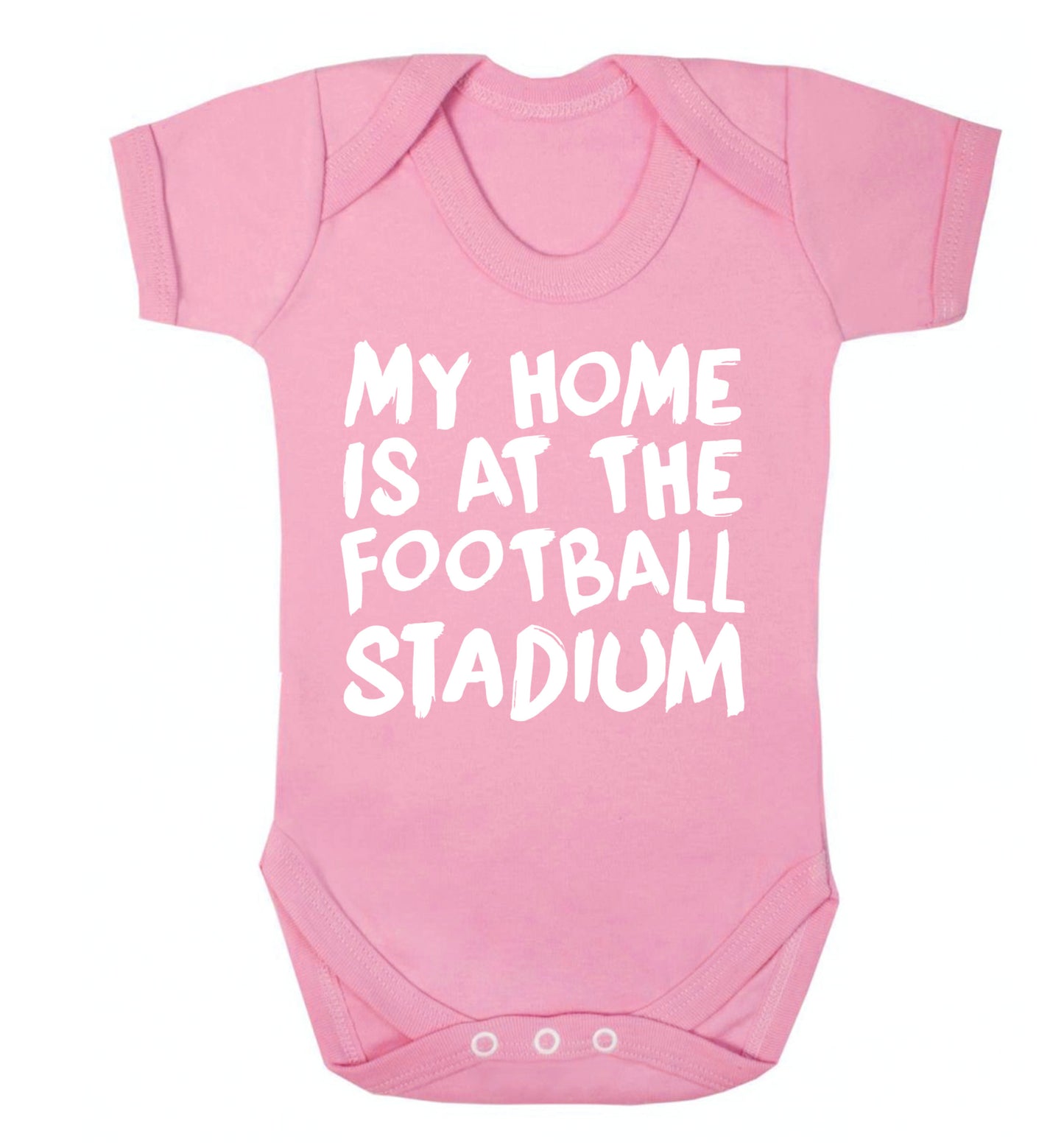 My home is at the football stadium Baby Vest pale pink 18-24 months