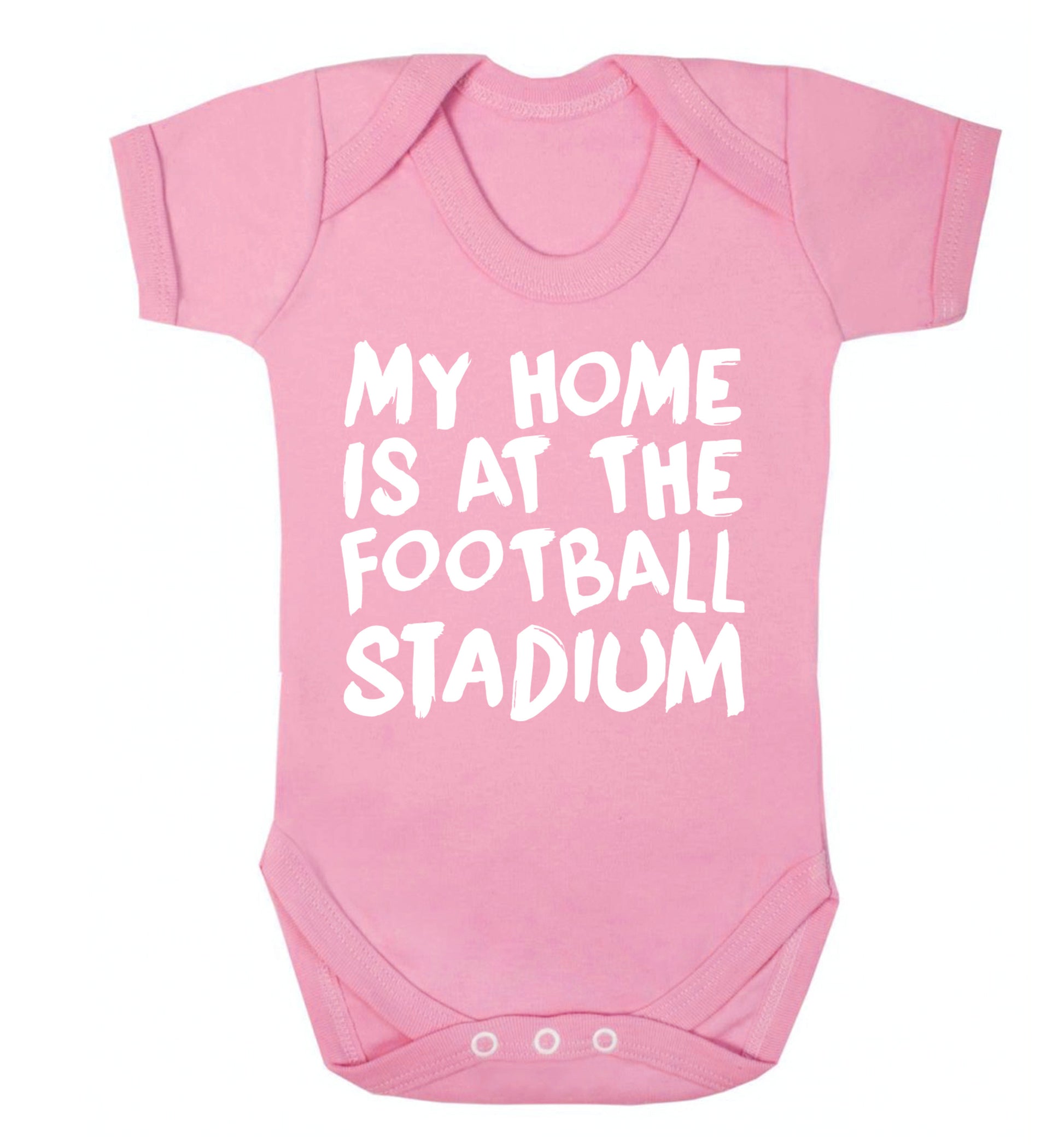 My home is at the football stadium Baby Vest pale pink 18-24 months