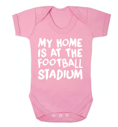 My home is at the football stadium Baby Vest pale pink 18-24 months