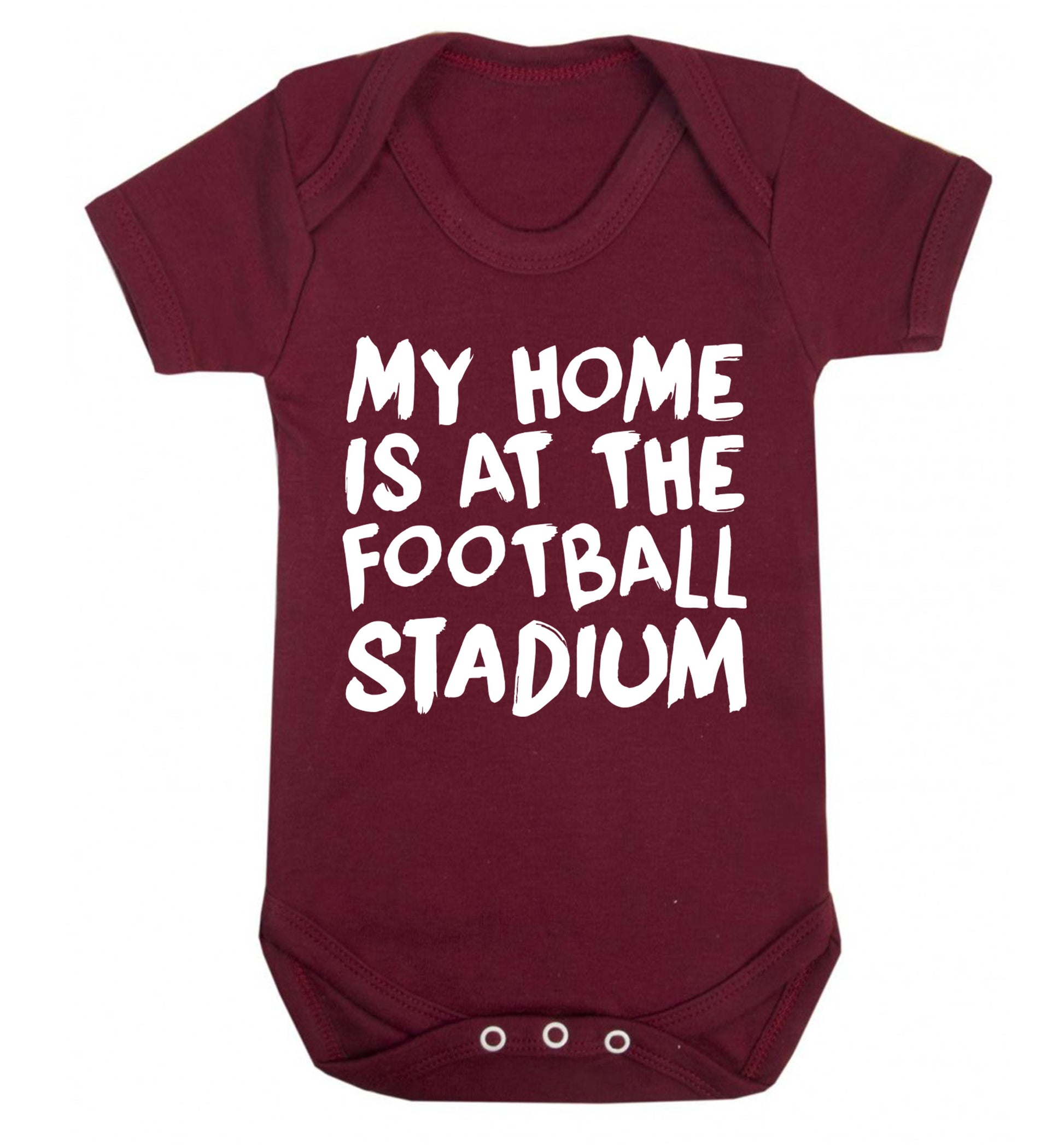 My home is at the football stadium Baby Vest maroon 18-24 months