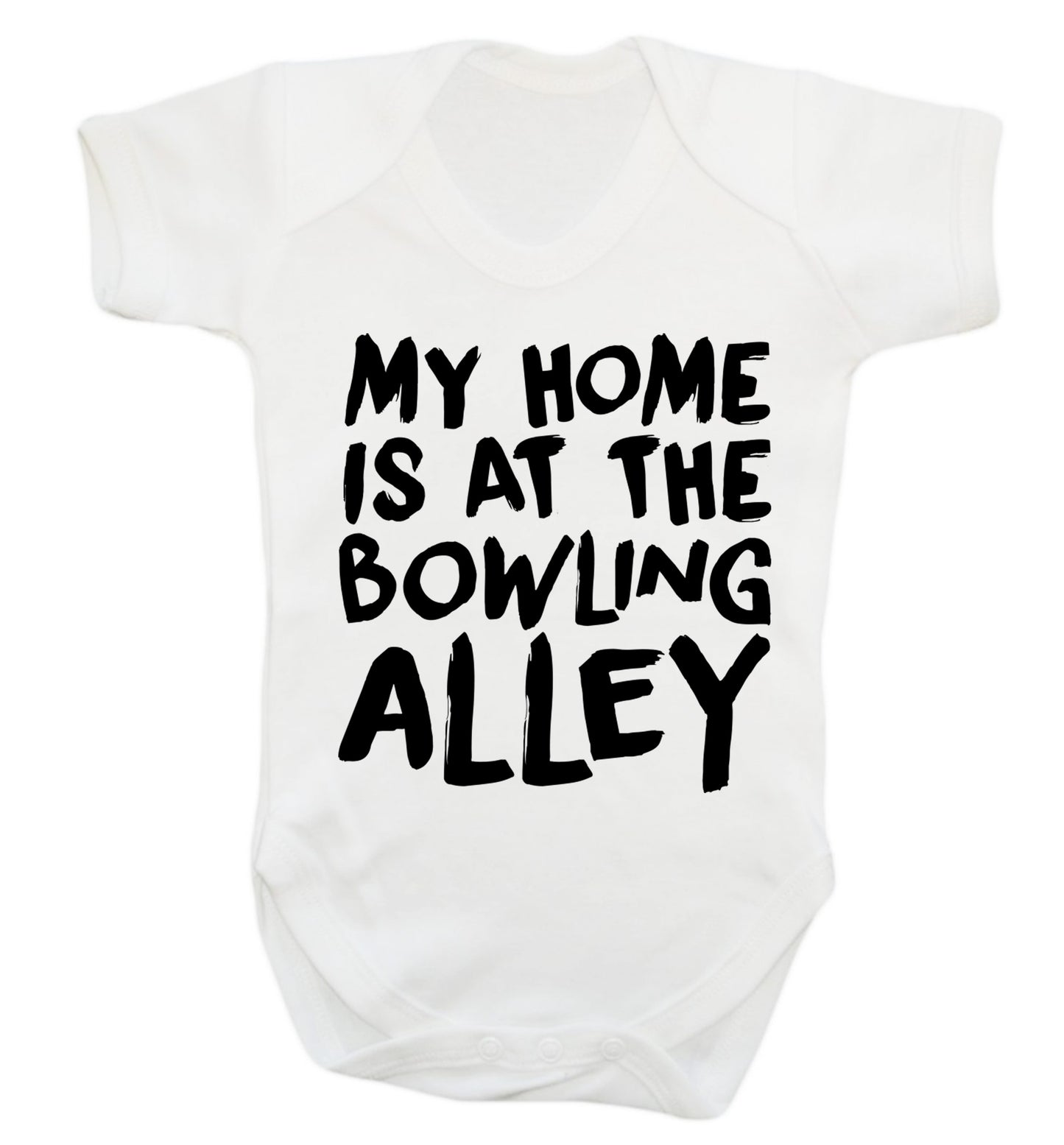 My home is at the bowling alley Baby Vest white 18-24 months