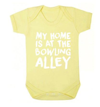 My home is at the bowling alley Baby Vest pale yellow 18-24 months