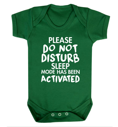Please do not disturb sleeping mode has been activated Baby Vest green 18-24 months