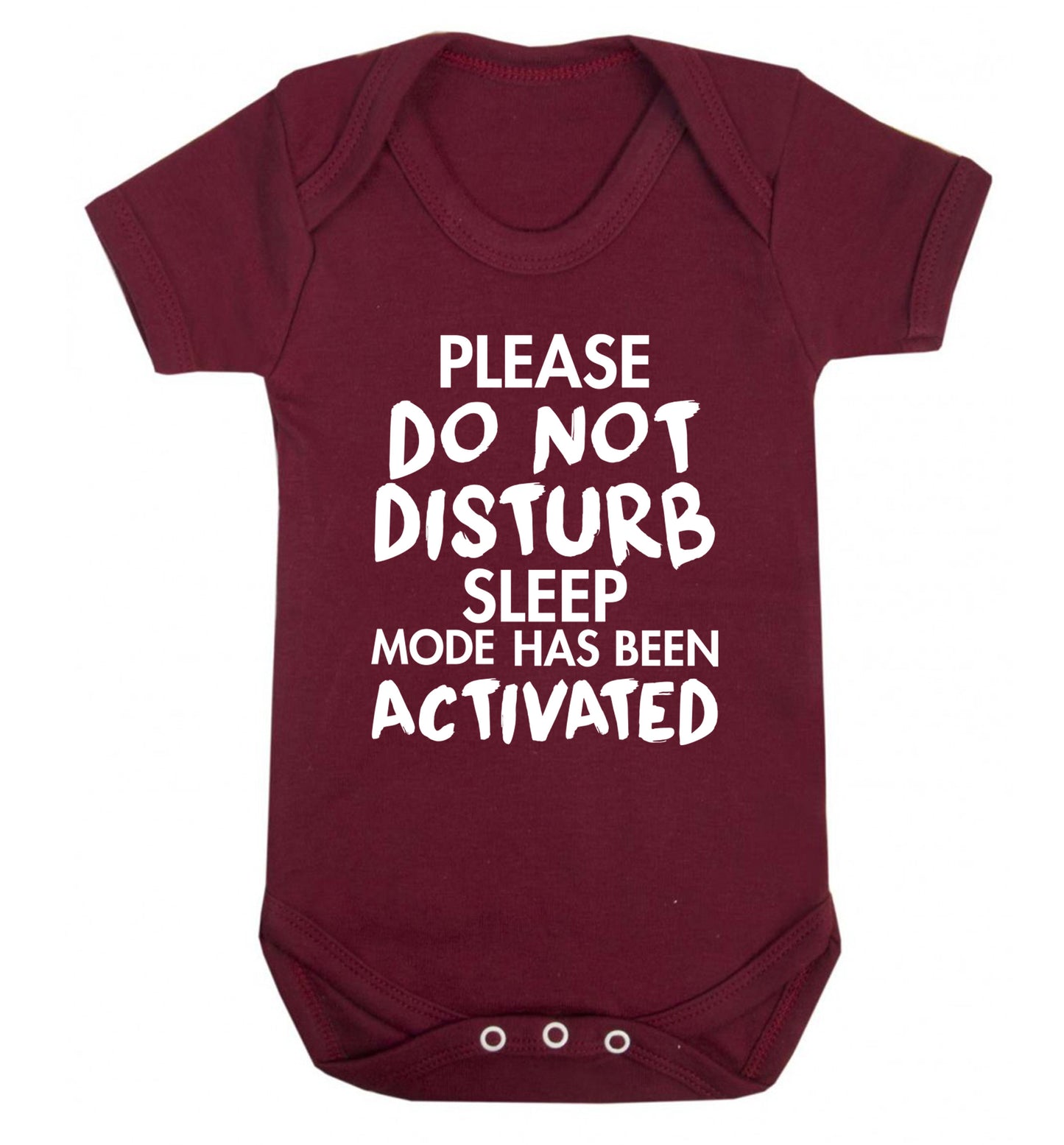 Please do not disturb sleeping mode has been activated Baby Vest maroon 18-24 months
