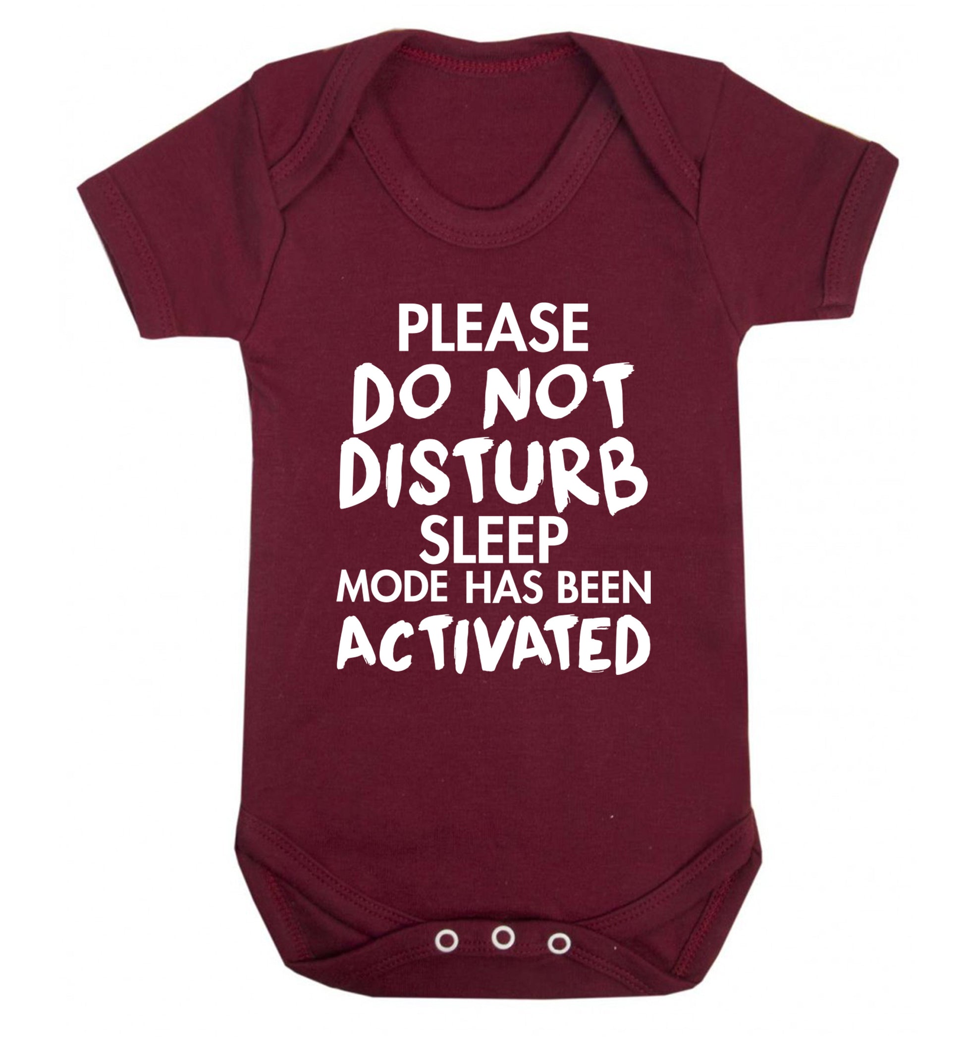 Please do not disturb sleeping mode has been activated Baby Vest maroon 18-24 months