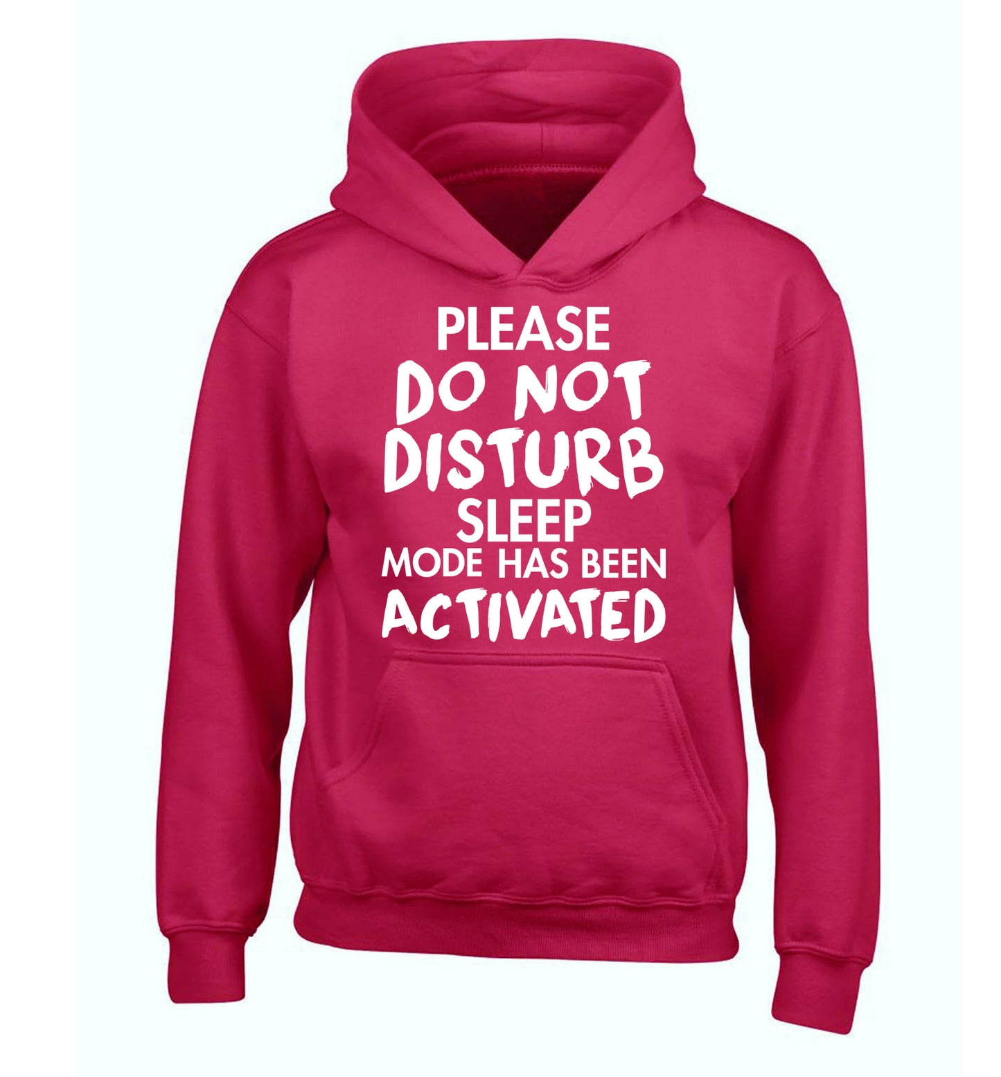 Please do not disturb sleeping mode has been activated children's pink hoodie 12-14 Years