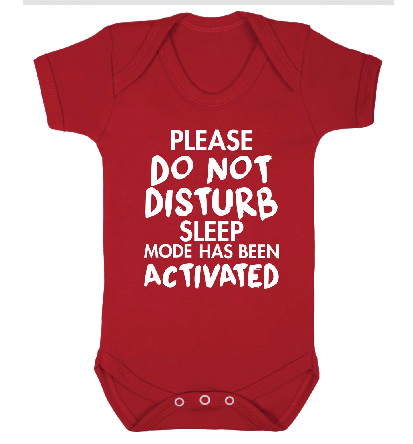 Please do not disturb sleeping mode has been activated Baby Vest red 18-24 months