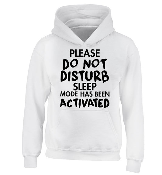 Please do not disturb sleeping mode has been activated children's white hoodie 12-14 Years