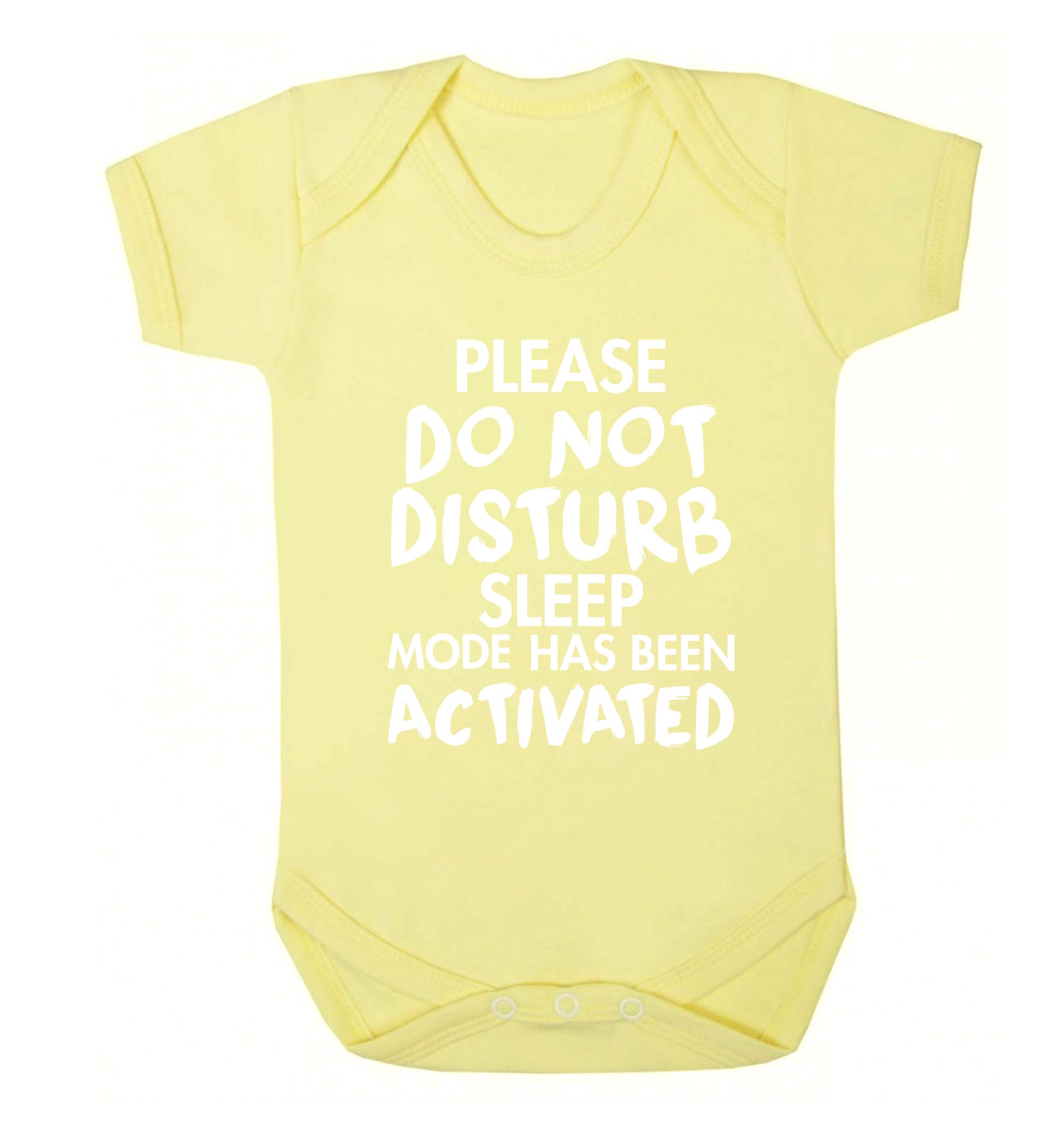Please do not disturb sleeping mode has been activated Baby Vest pale yellow 18-24 months
