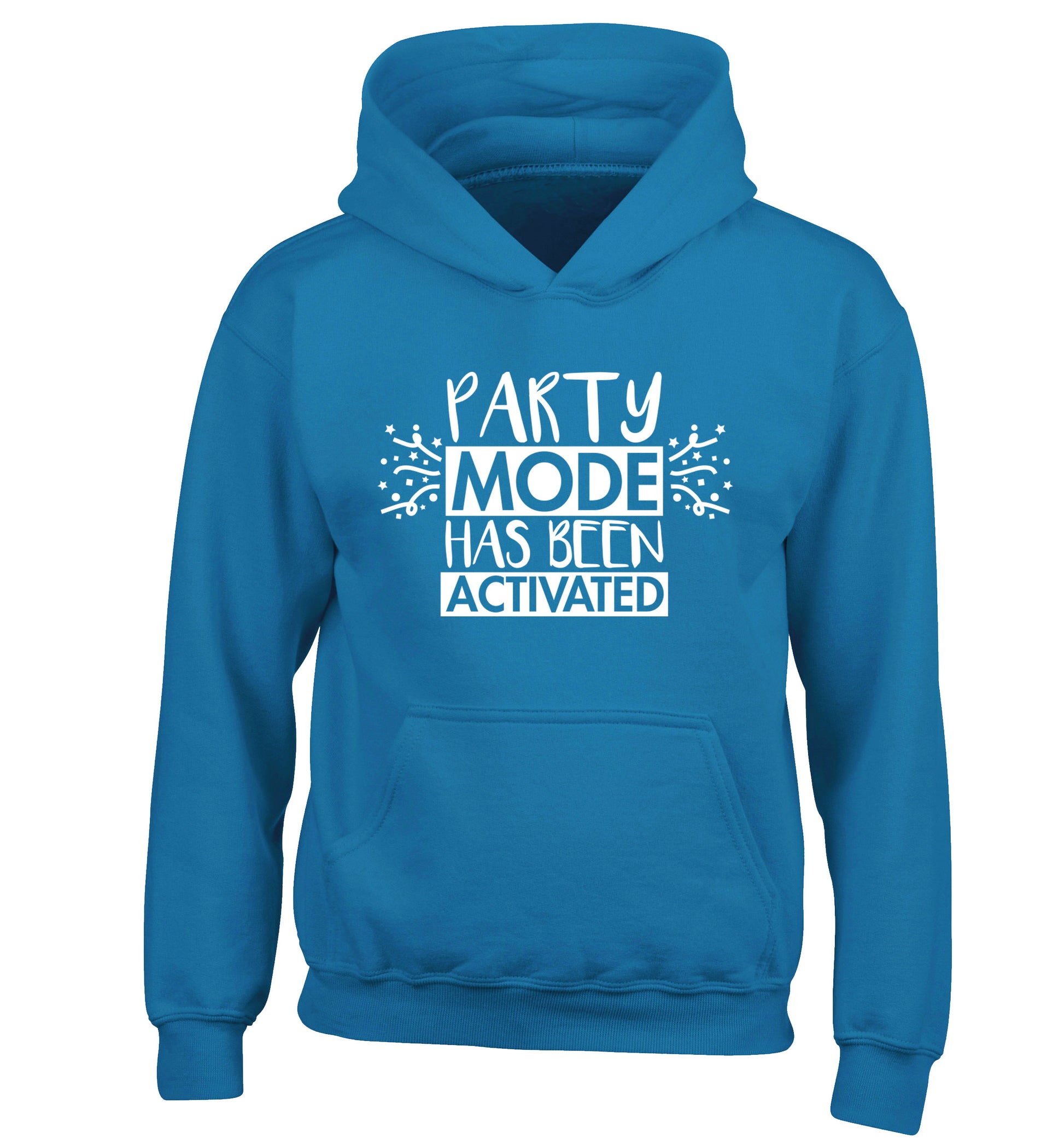 Please do not disturb party mode has been activated children's blue hoodie 12-14 Years