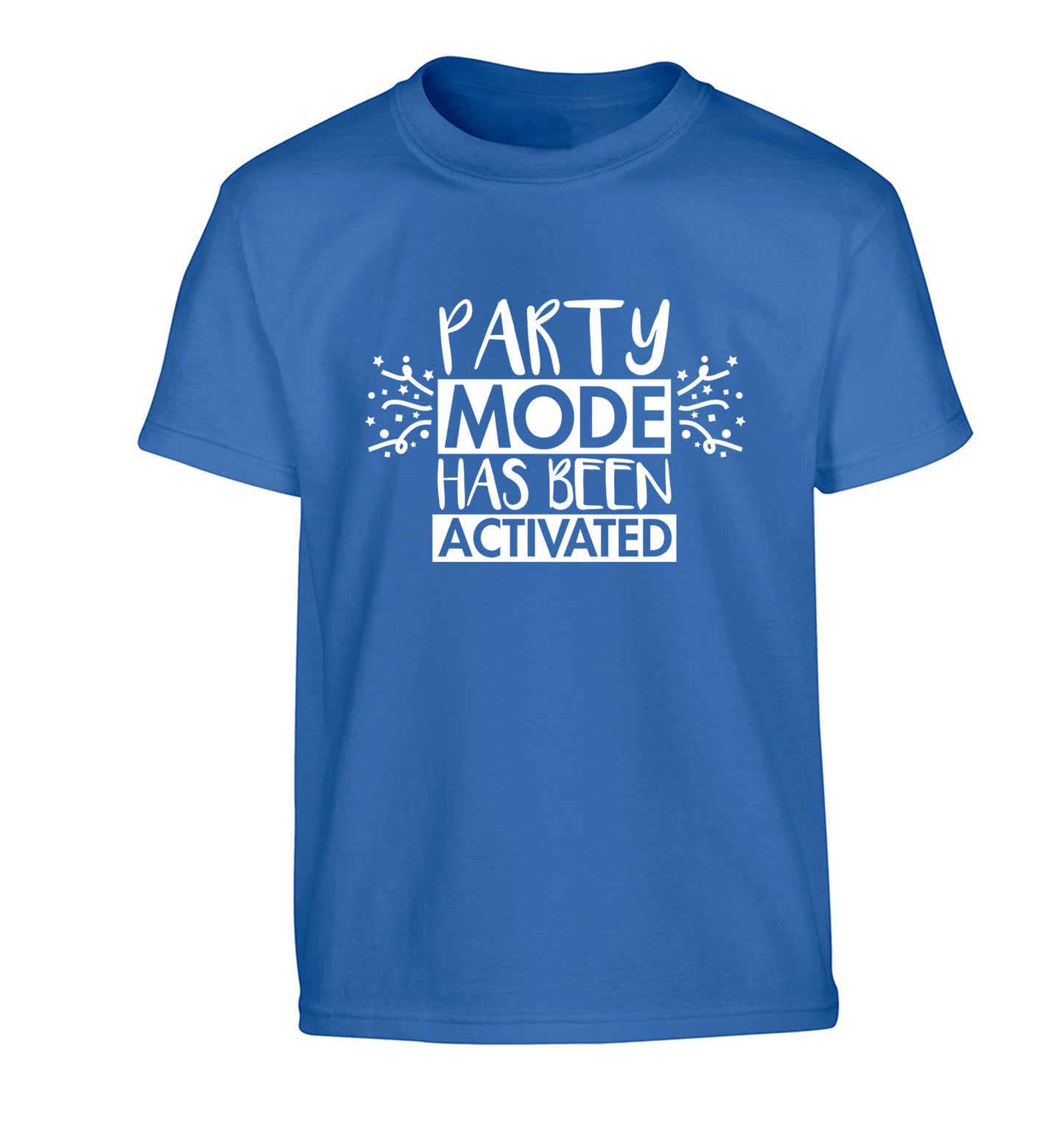 Please do not disturb party mode has been activated Children's blue Tshirt 12-14 Years