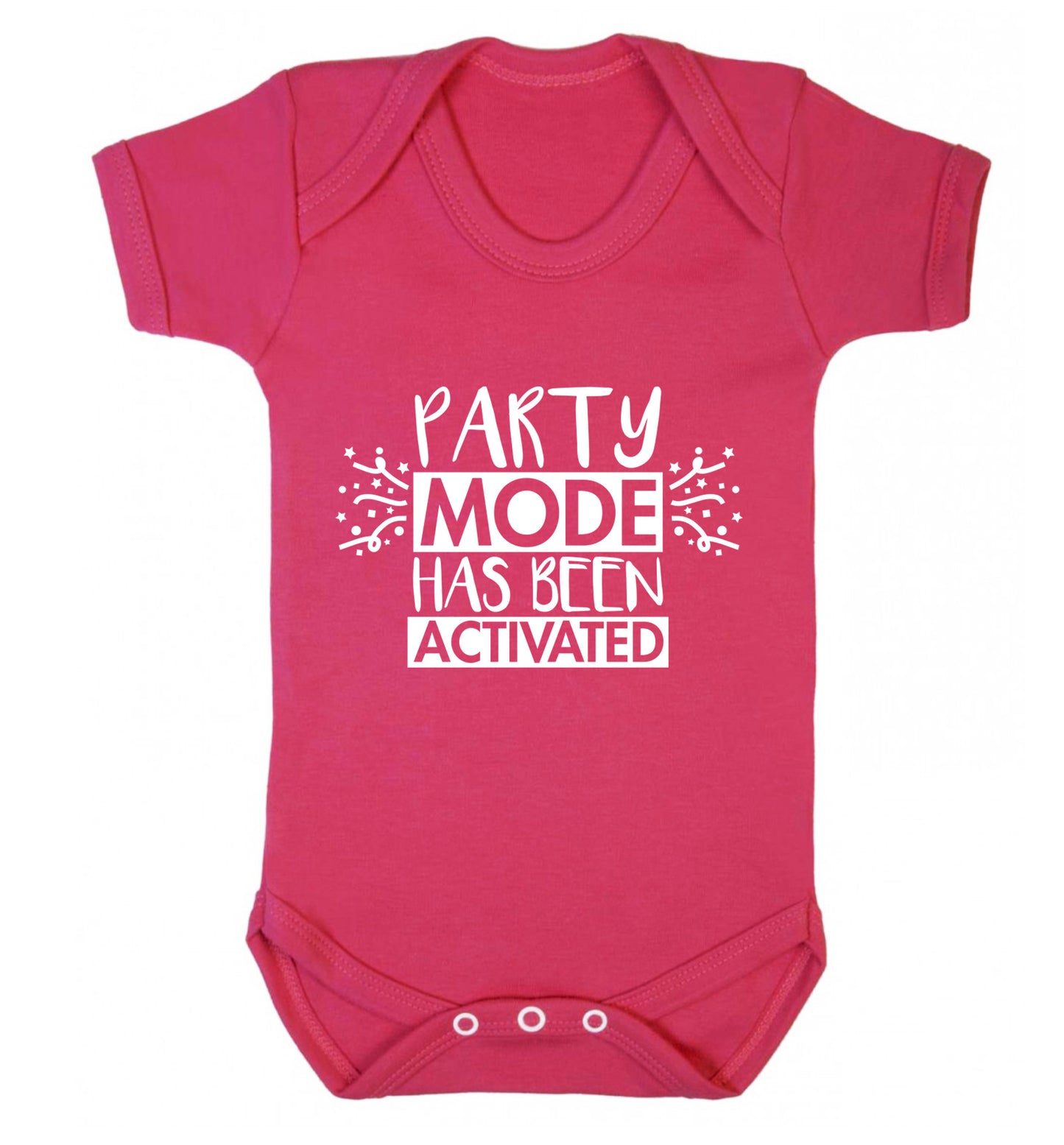 Please do not disturb party mode has been activated Baby Vest dark pink 18-24 months