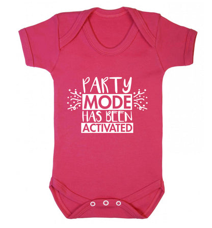 Please do not disturb party mode has been activated Baby Vest dark pink 18-24 months
