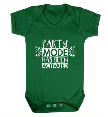 Please do not disturb party mode has been activated Baby Vest green 18-24 months