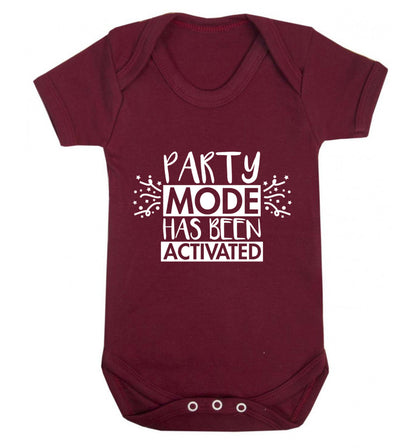 Please do not disturb party mode has been activated Baby Vest maroon 18-24 months
