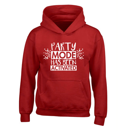 Please do not disturb party mode has been activated children's red hoodie 12-14 Years