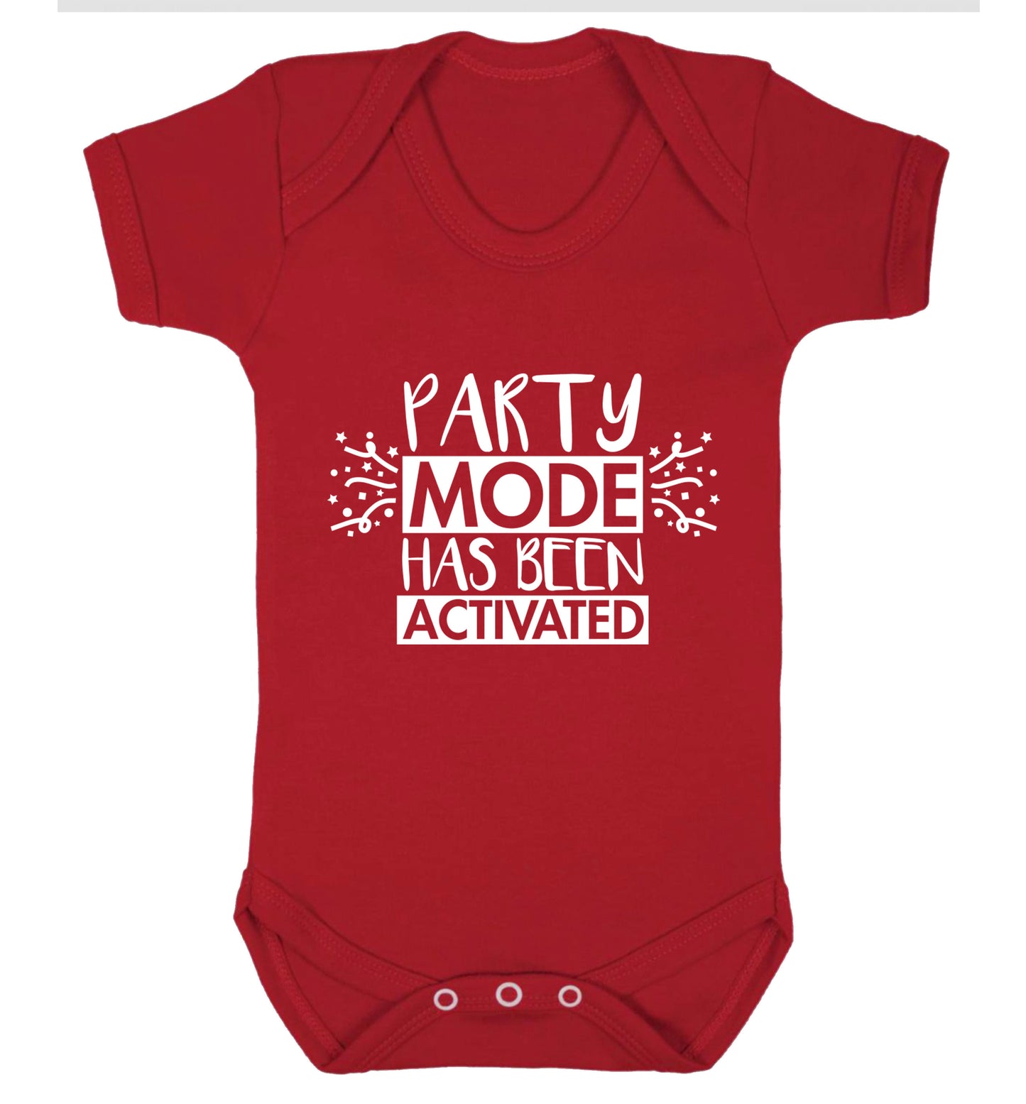 Please do not disturb party mode has been activated Baby Vest red 18-24 months