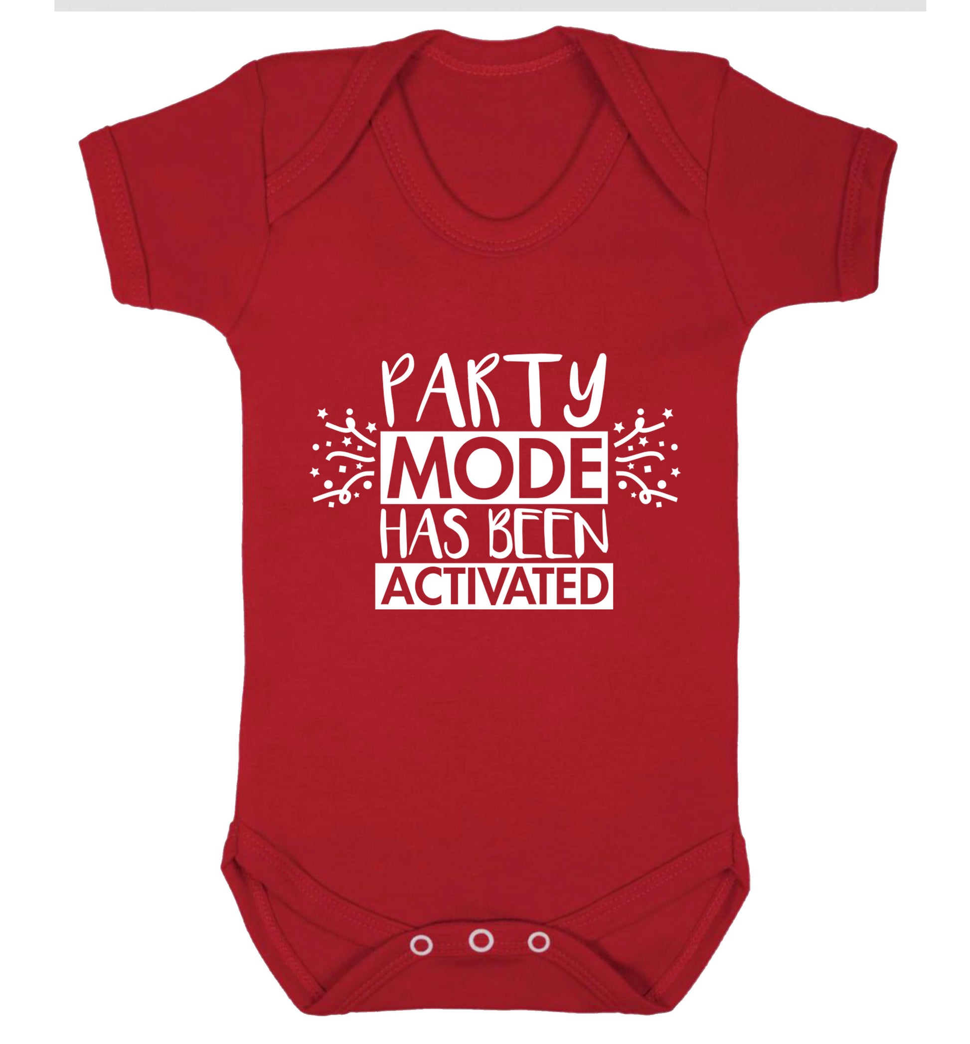 Please do not disturb party mode has been activated Baby Vest red 18-24 months