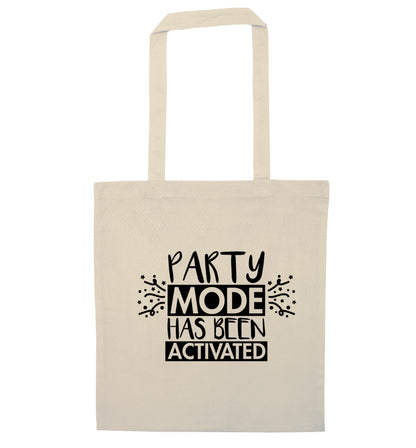 Please do not disturb party mode has been activated natural tote bag