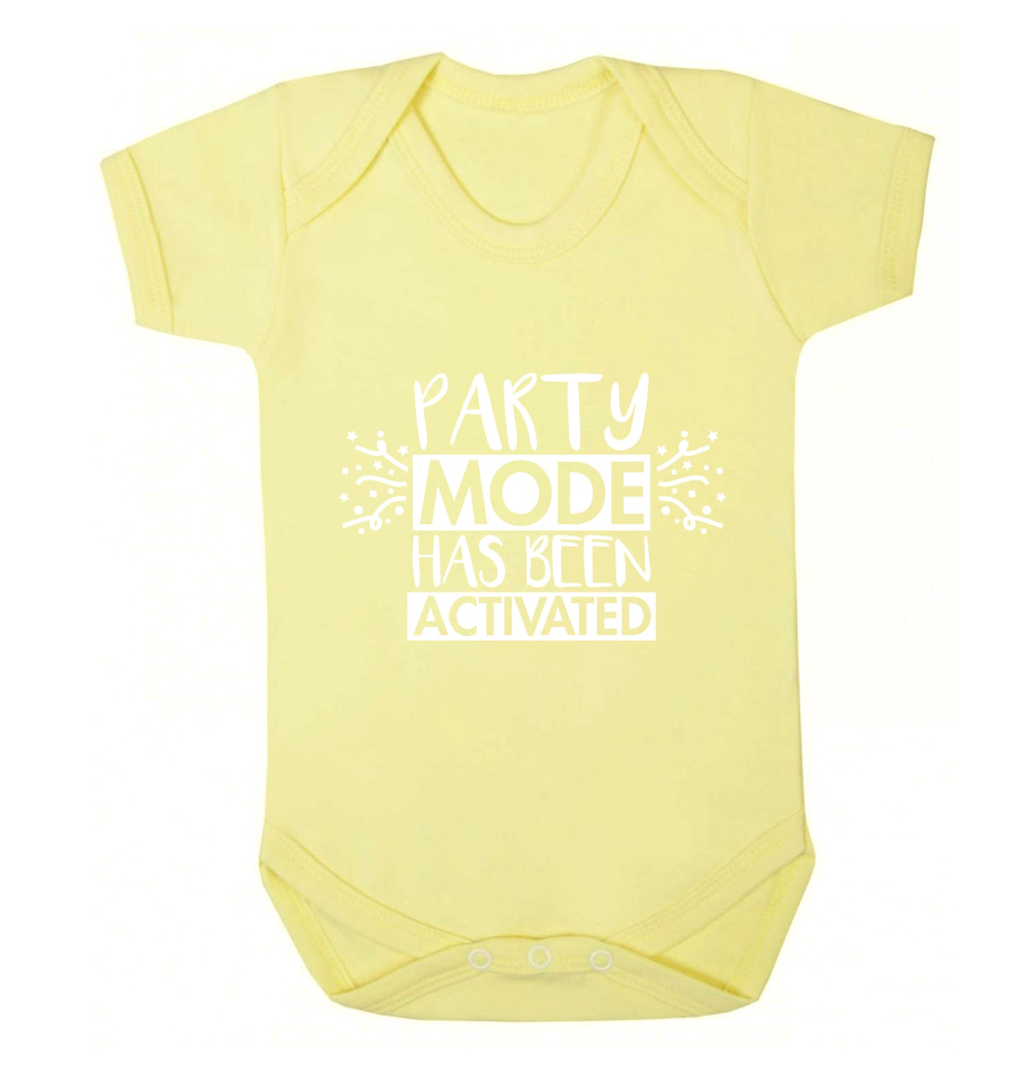 Please do not disturb party mode has been activated Baby Vest pale yellow 18-24 months