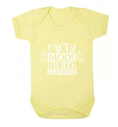 Please do not disturb party mode has been activated Baby Vest pale yellow 18-24 months
