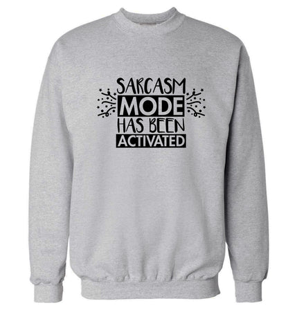 Sarcarsm mode has been activated Adult's unisex grey Sweater 2XL
