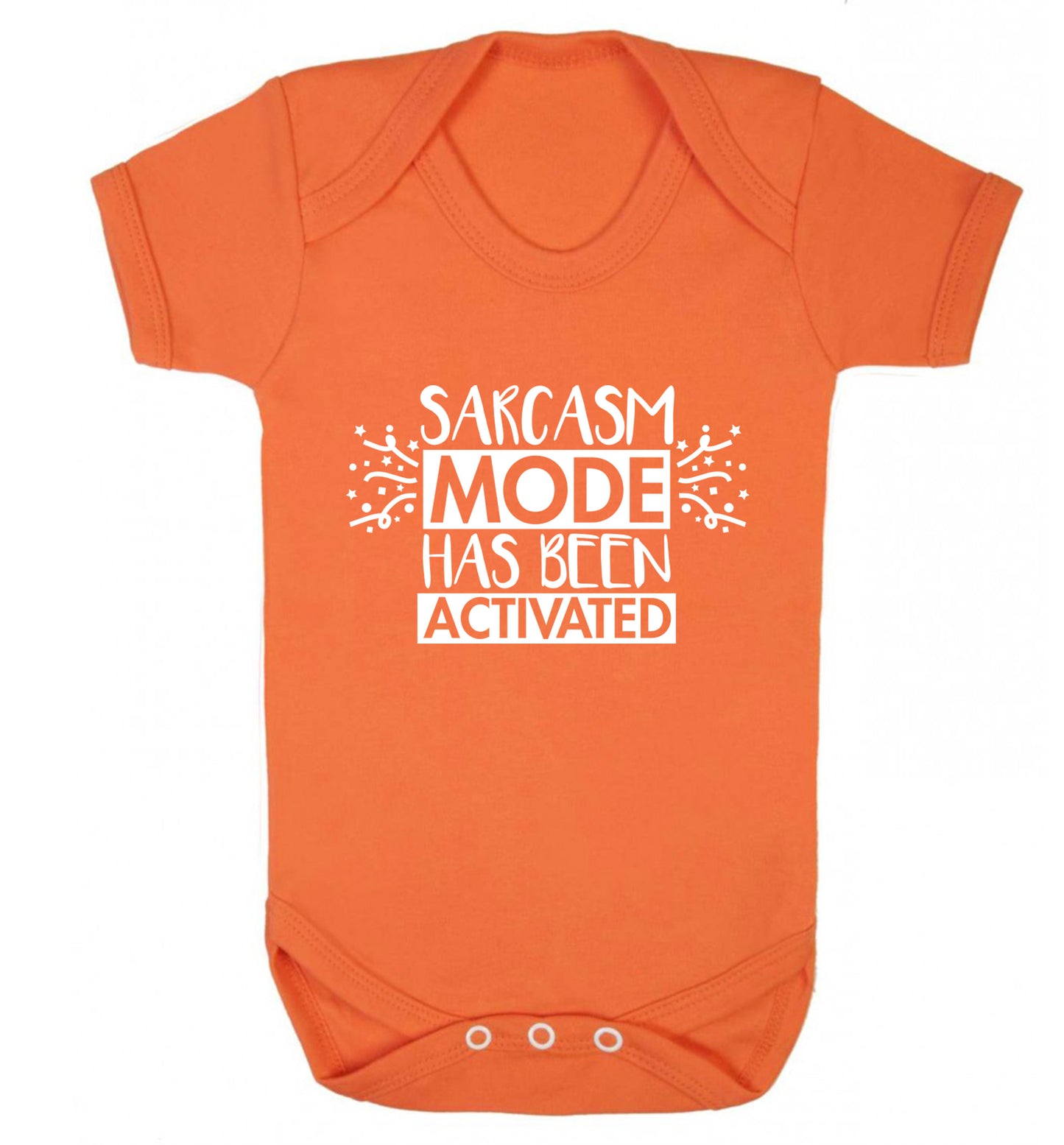 Sarcarsm mode has been activated Baby Vest orange 18-24 months