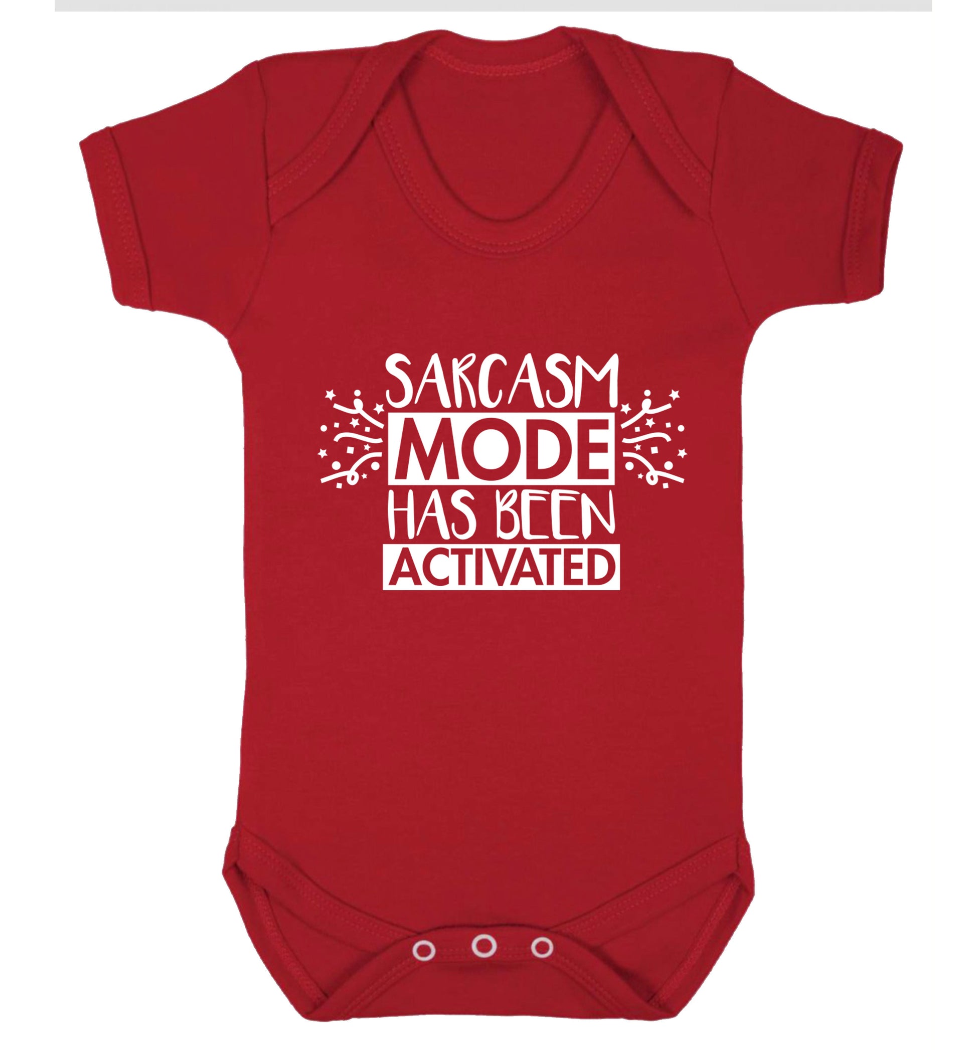 Sarcarsm mode has been activated Baby Vest red 18-24 months