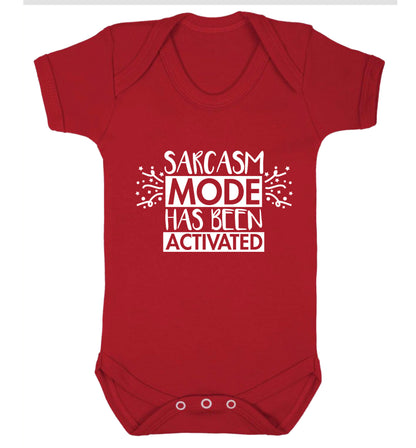 Sarcarsm mode has been activated Baby Vest red 18-24 months