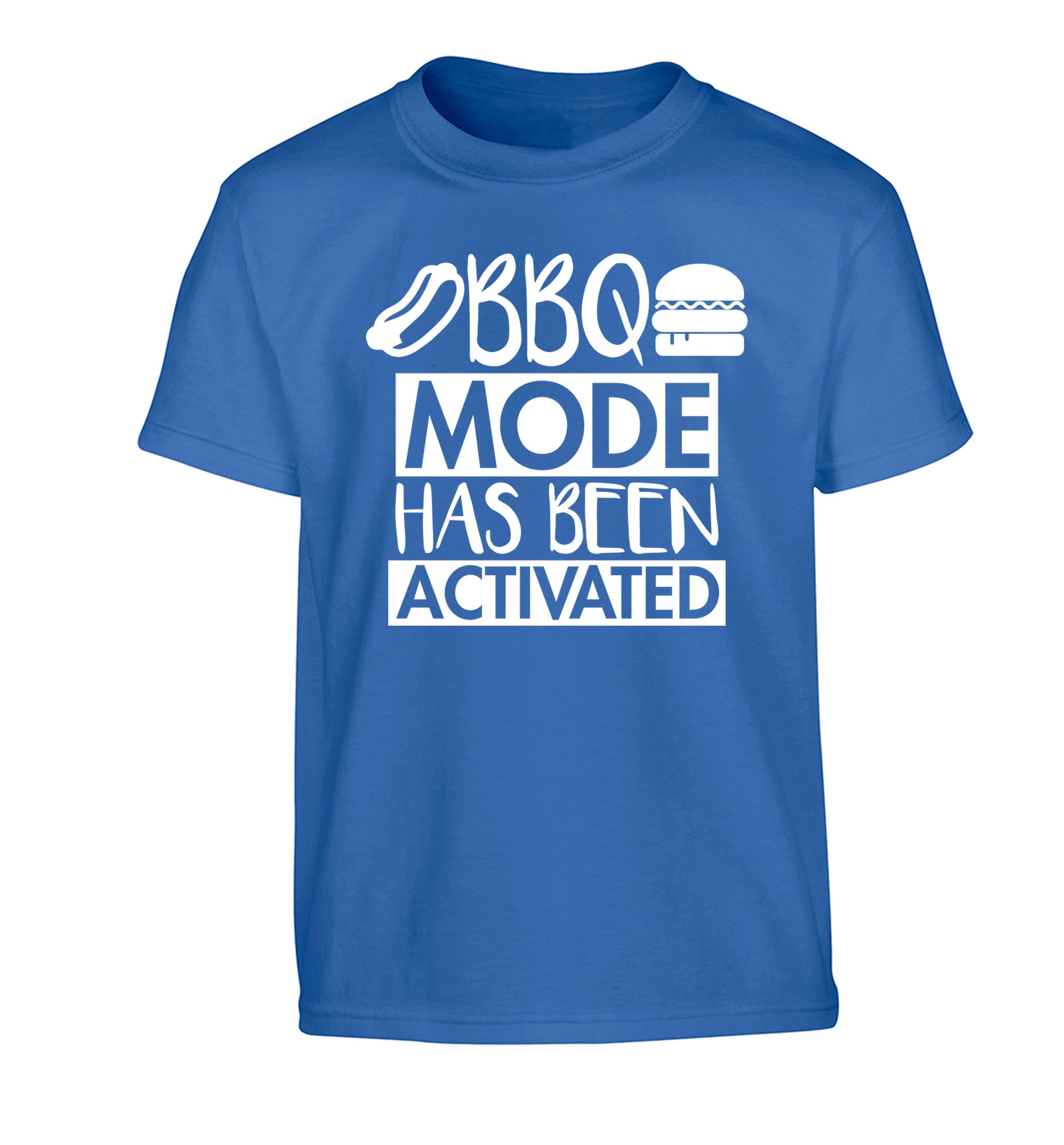 Bbq mode has been activated Children's blue Tshirt 12-14 Years