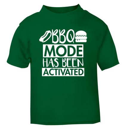 Bbq mode has been activated green Baby Toddler Tshirt 2 Years