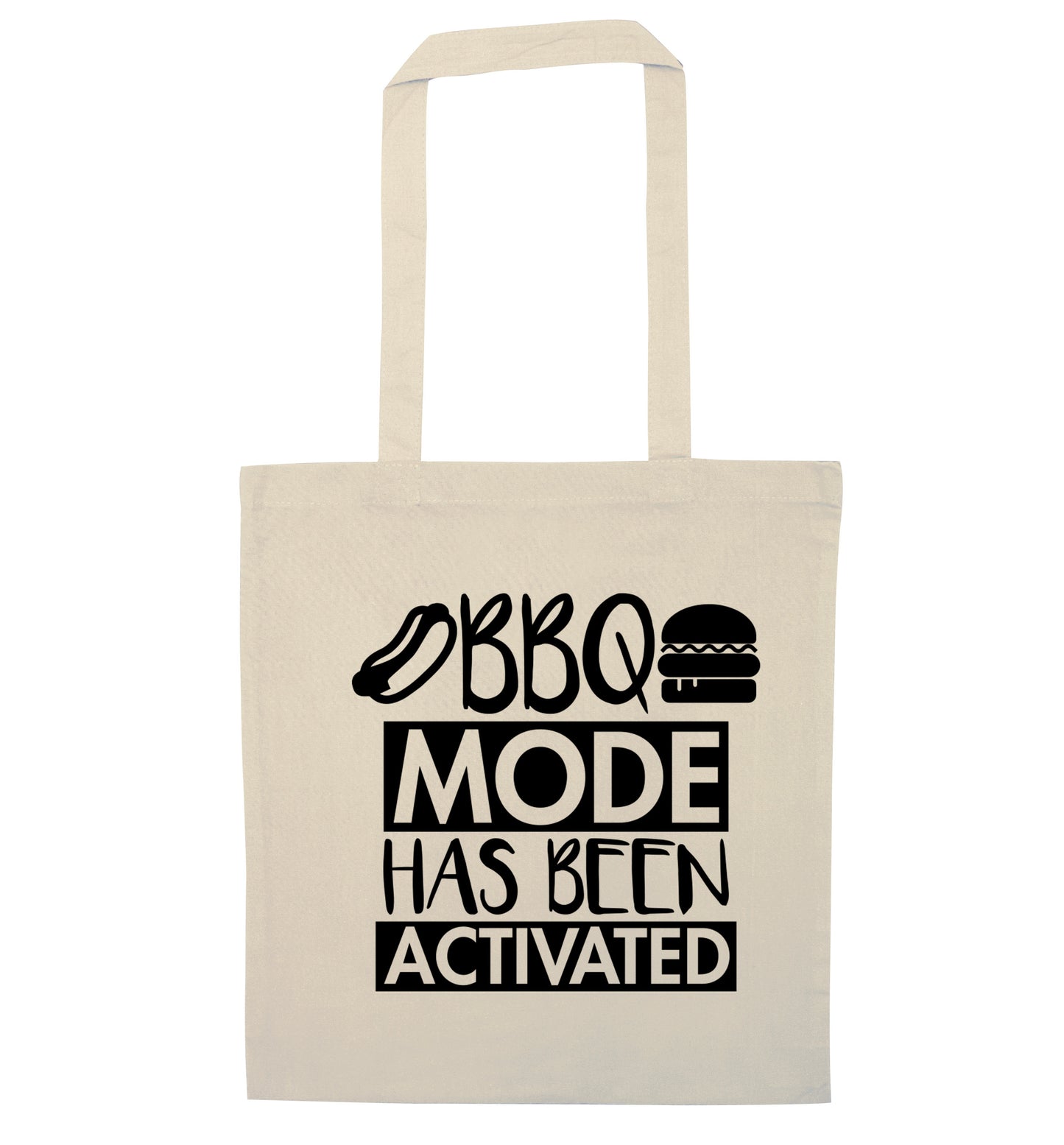 Bbq mode has been activated natural tote bag
