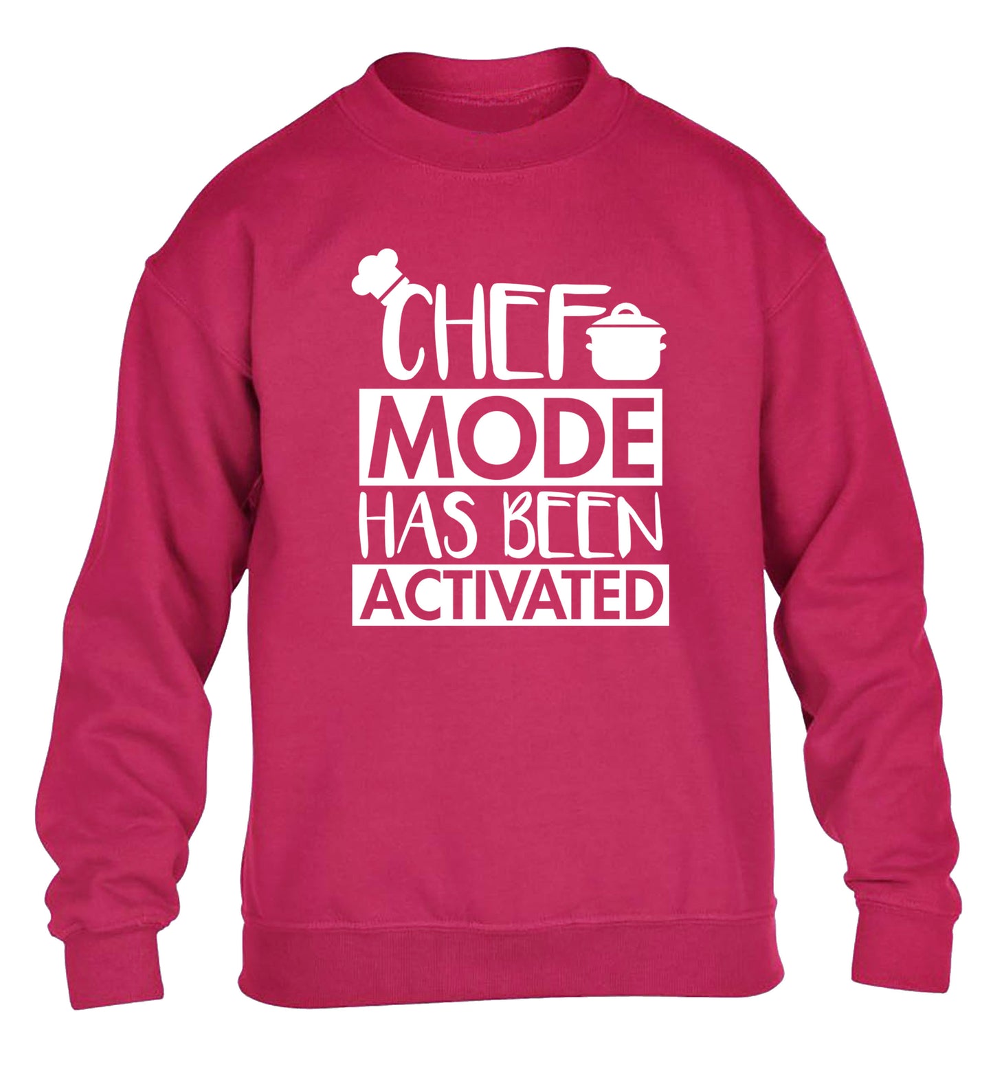 Chef mode has been activated children's pink sweater 12-14 Years