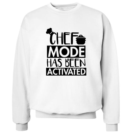 Chef mode has been activated Adult's unisex white Sweater 2XL