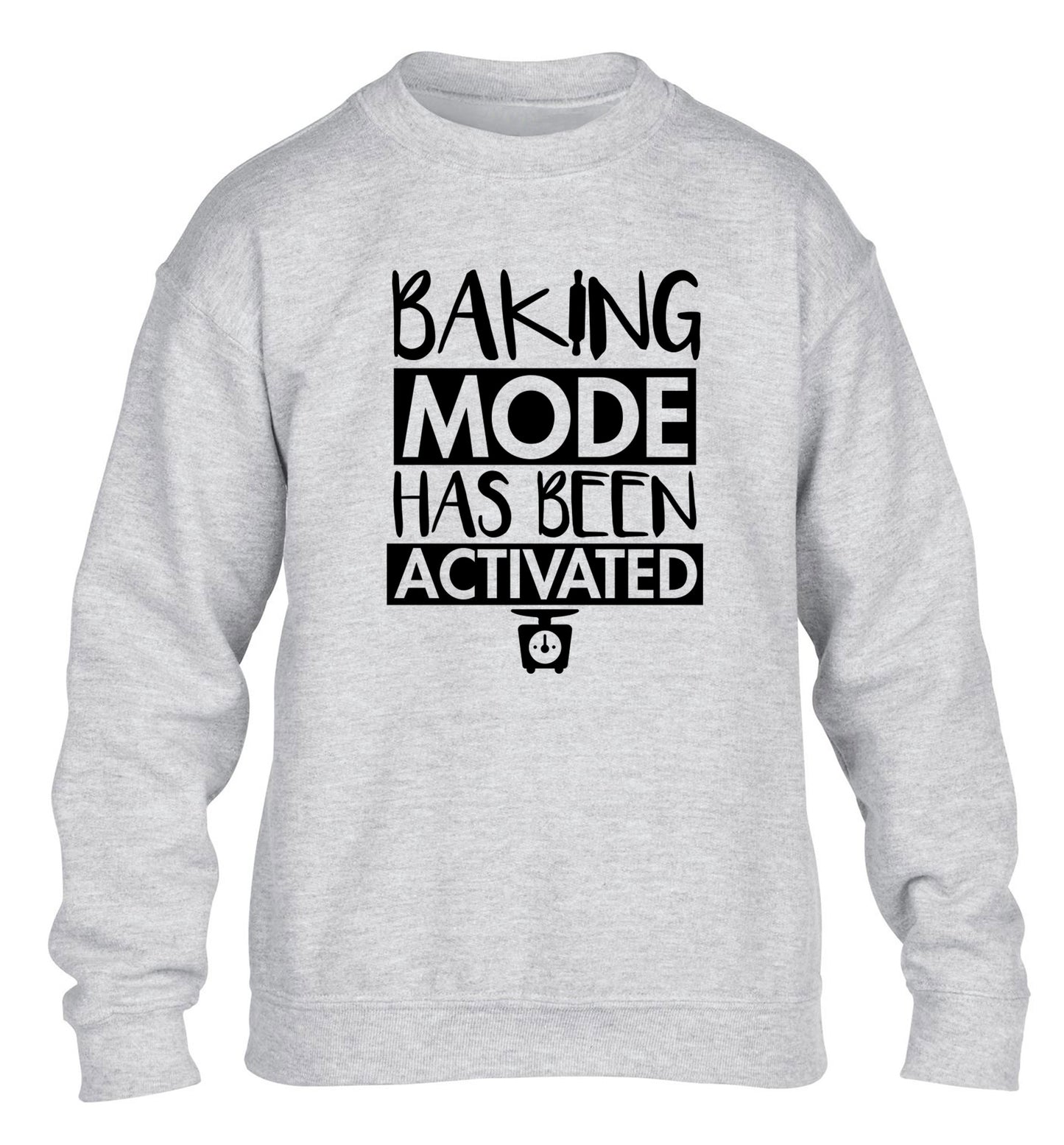 Baking mode has been activated children's grey sweater 12-14 Years