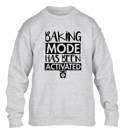 Baking mode has been activated children's grey sweater 12-14 Years