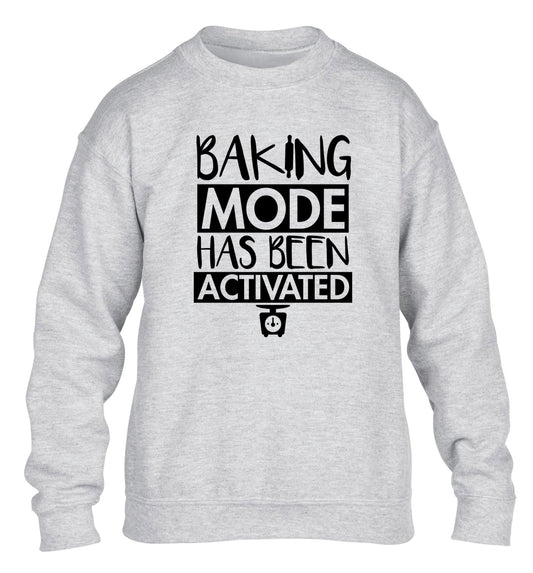 Baking mode has been activated children's grey sweater 12-14 Years