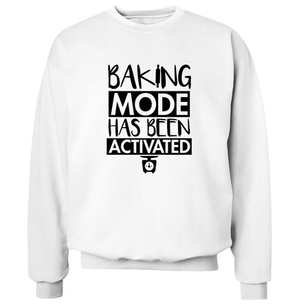 Baking mode has been activated Adult's unisex white Sweater 2XL