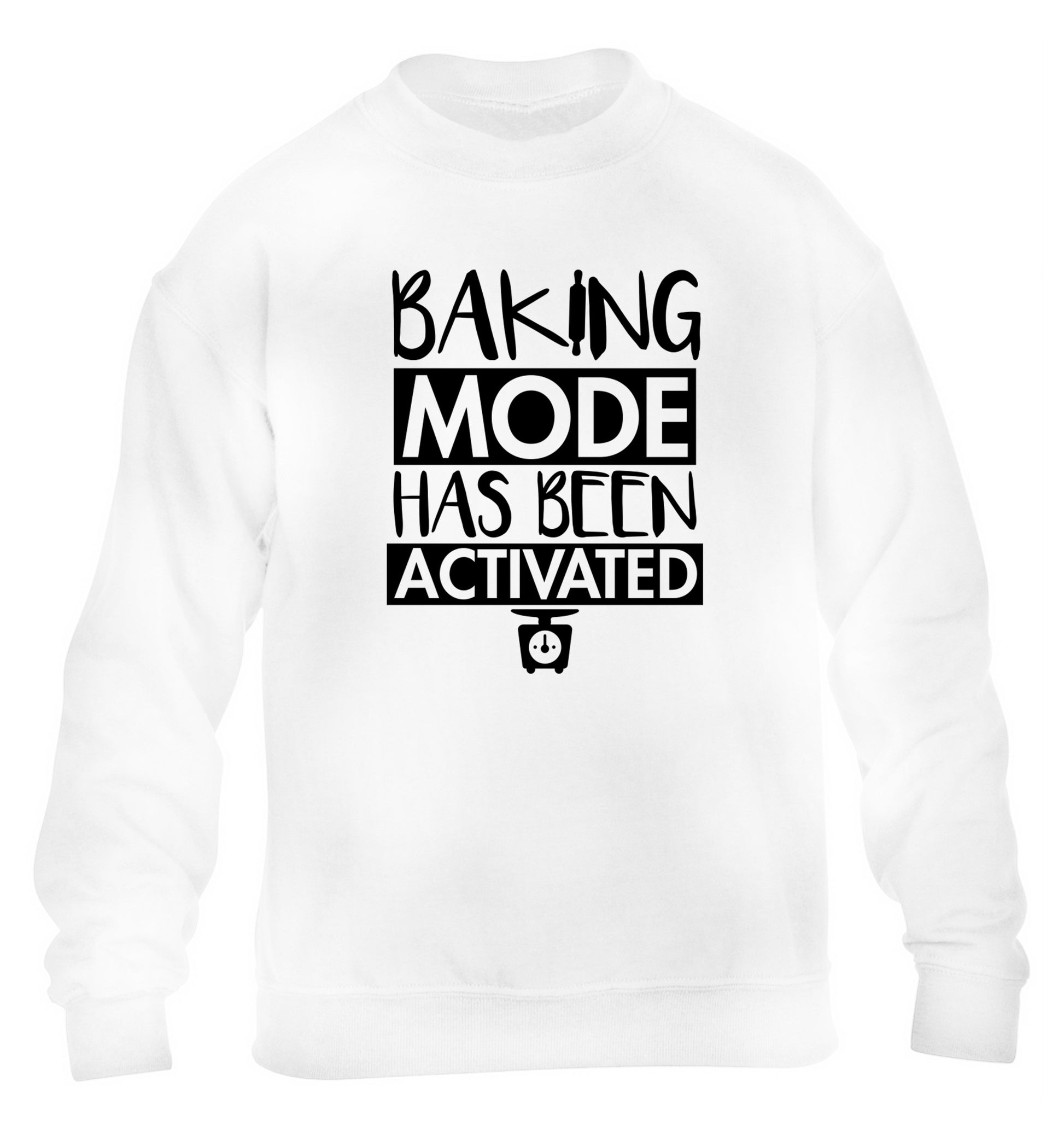 Baking mode has been activated children's white sweater 12-14 Years