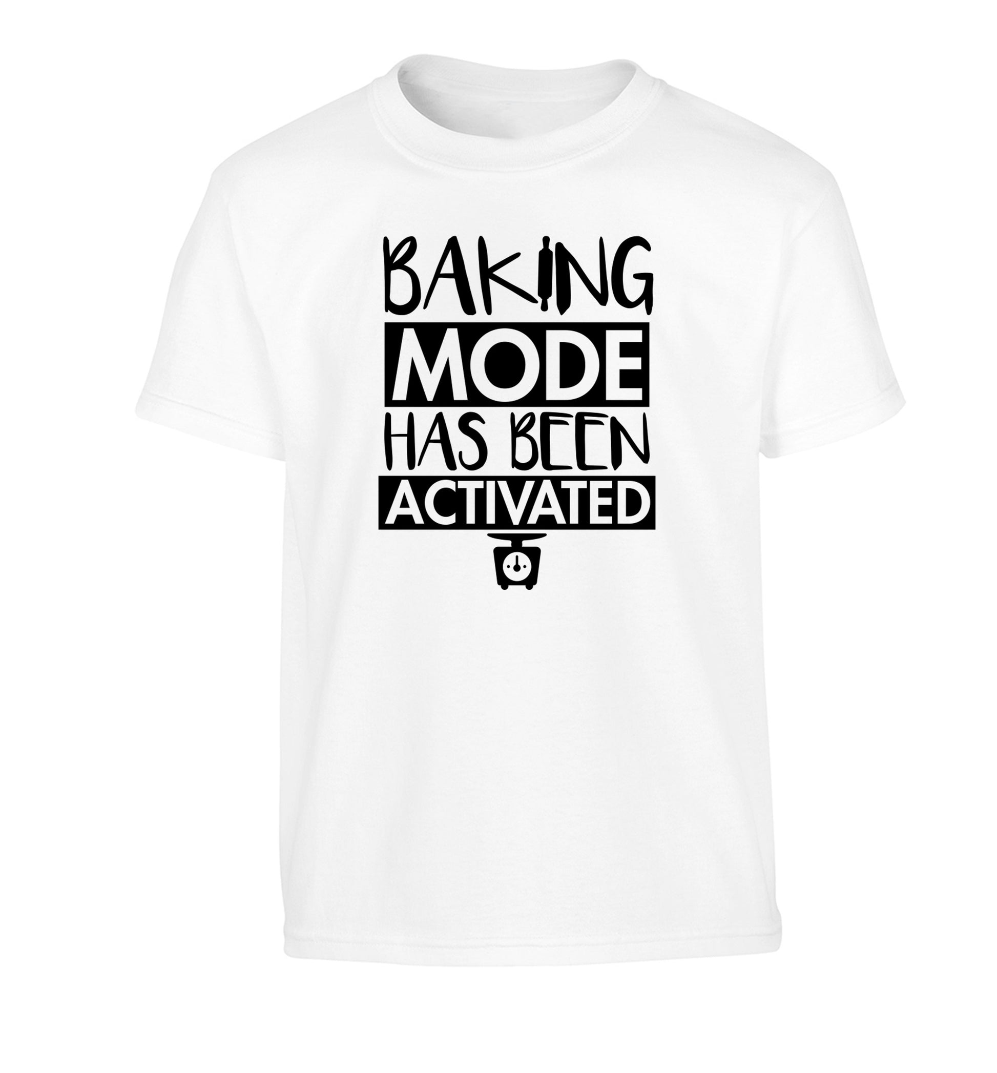 Baking mode has been activated Children's white Tshirt 12-14 Years