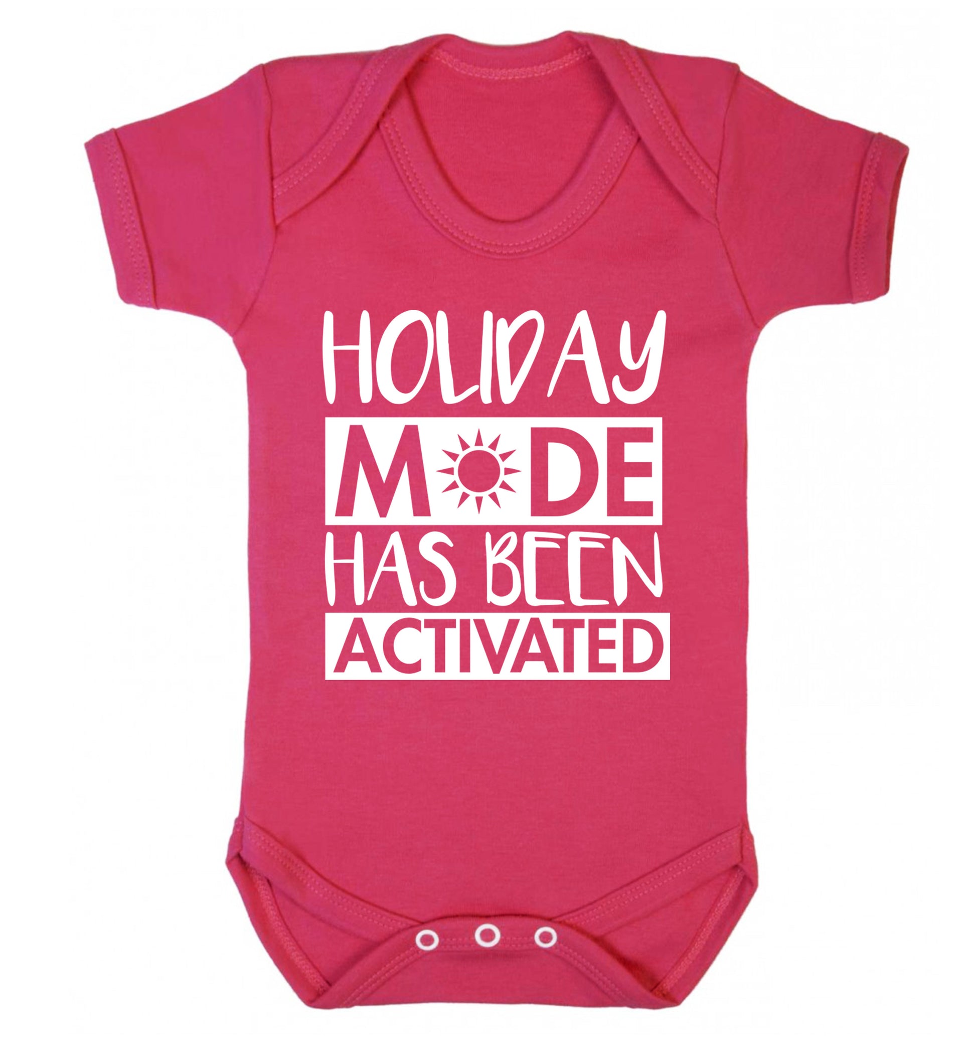 Holiday mode has been activated Baby Vest dark pink 18-24 months