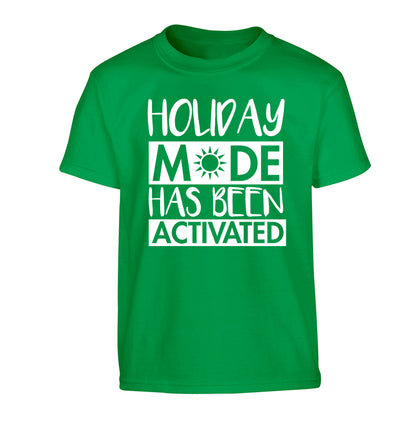Holiday mode has been activated Children's green Tshirt 12-14 Years