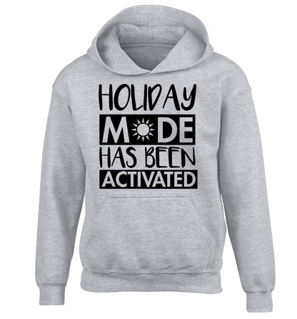 Holiday mode has been activated children's grey hoodie 12-14 Years