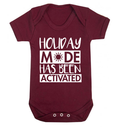 Holiday mode has been activated Baby Vest maroon 18-24 months