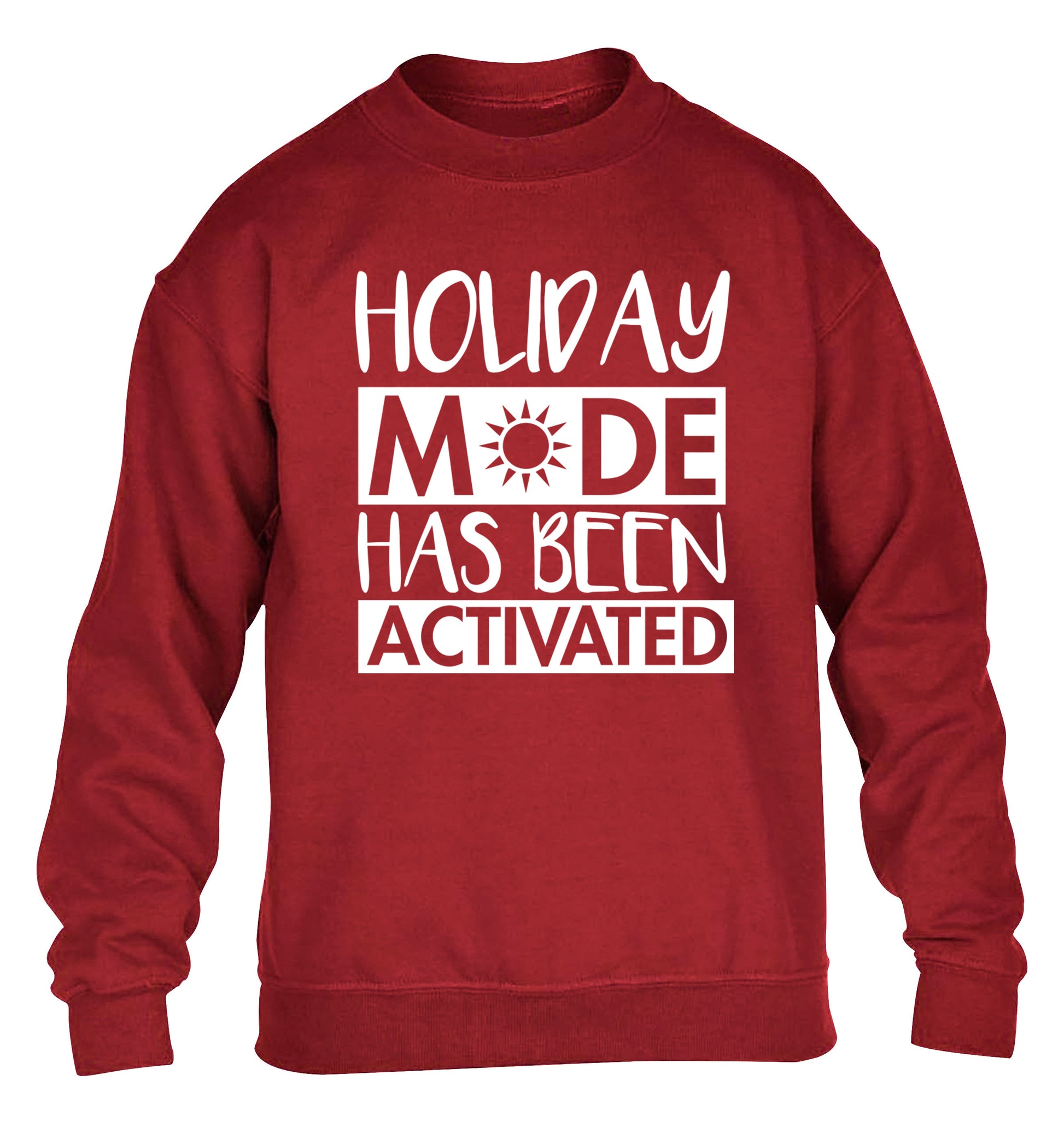Holiday mode has been activated children's grey sweater 12-14 Years