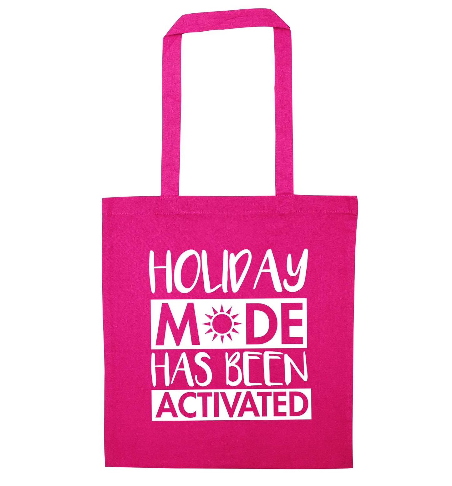Holiday mode has been activated pink tote bag
