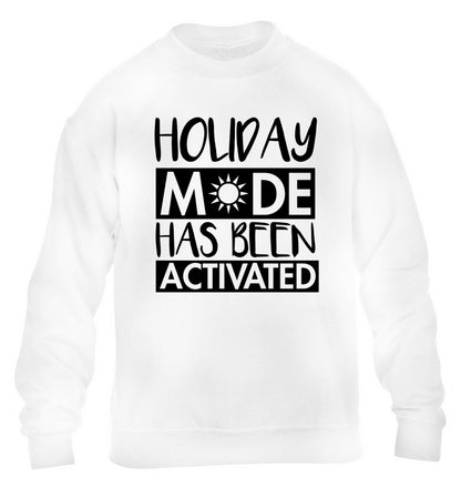Holiday mode has been activated children's white sweater 12-14 Years